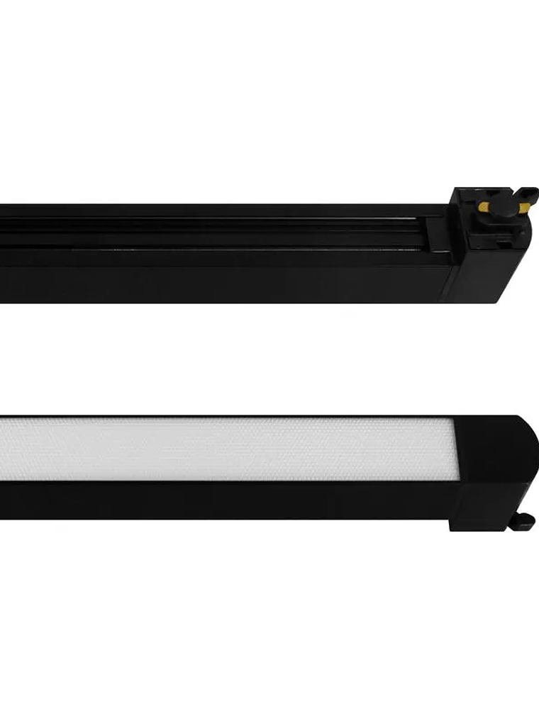 Foco Lineal  Riel Monofásico LED 30W 3000K Luz Cálida Negro  2