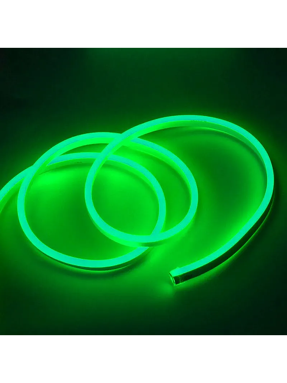 Cinta Led Neón VERDE PVC 6*12mm 5mts 12v 14w/mt IP66 2