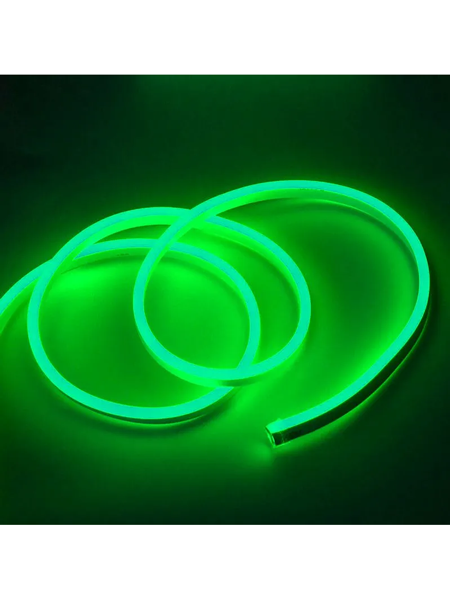 Cinta Led Neón VERDE PVC 6*12mm 5mts 12v 14w/mt IP66 2