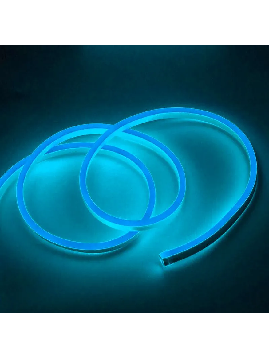 Cinta Led Neón Azul PVC 6*12mm 5mts 12v 14w/mt IP66 6