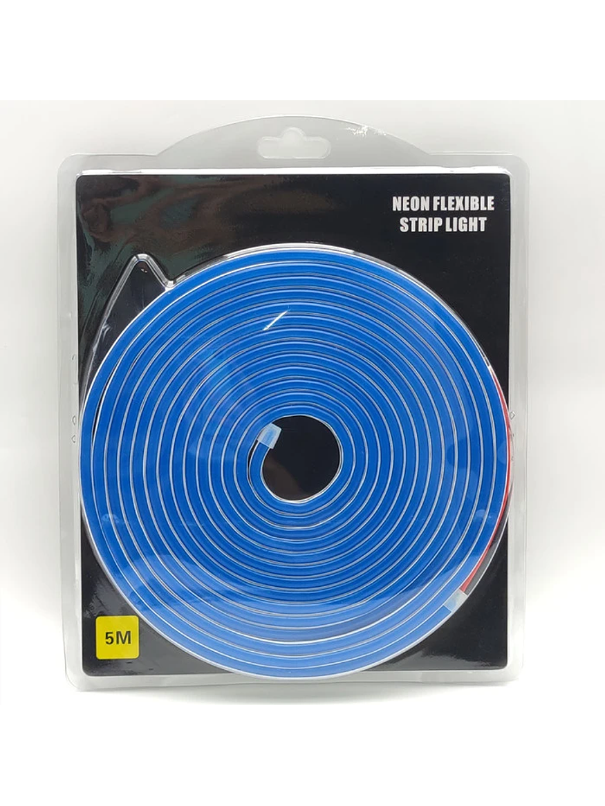 Cinta Led Neón Azul PVC 6*12mm 5mts 12v 14w/mt IP66 7