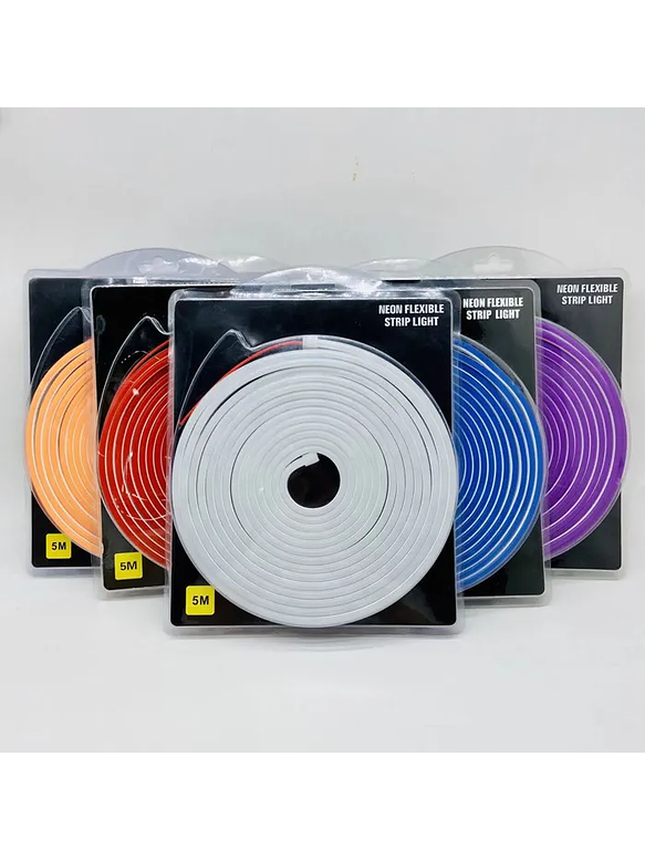 Cinta Led Neón Rojo PVC 6*12mm 5mts 12v 14w/mt IP66 7