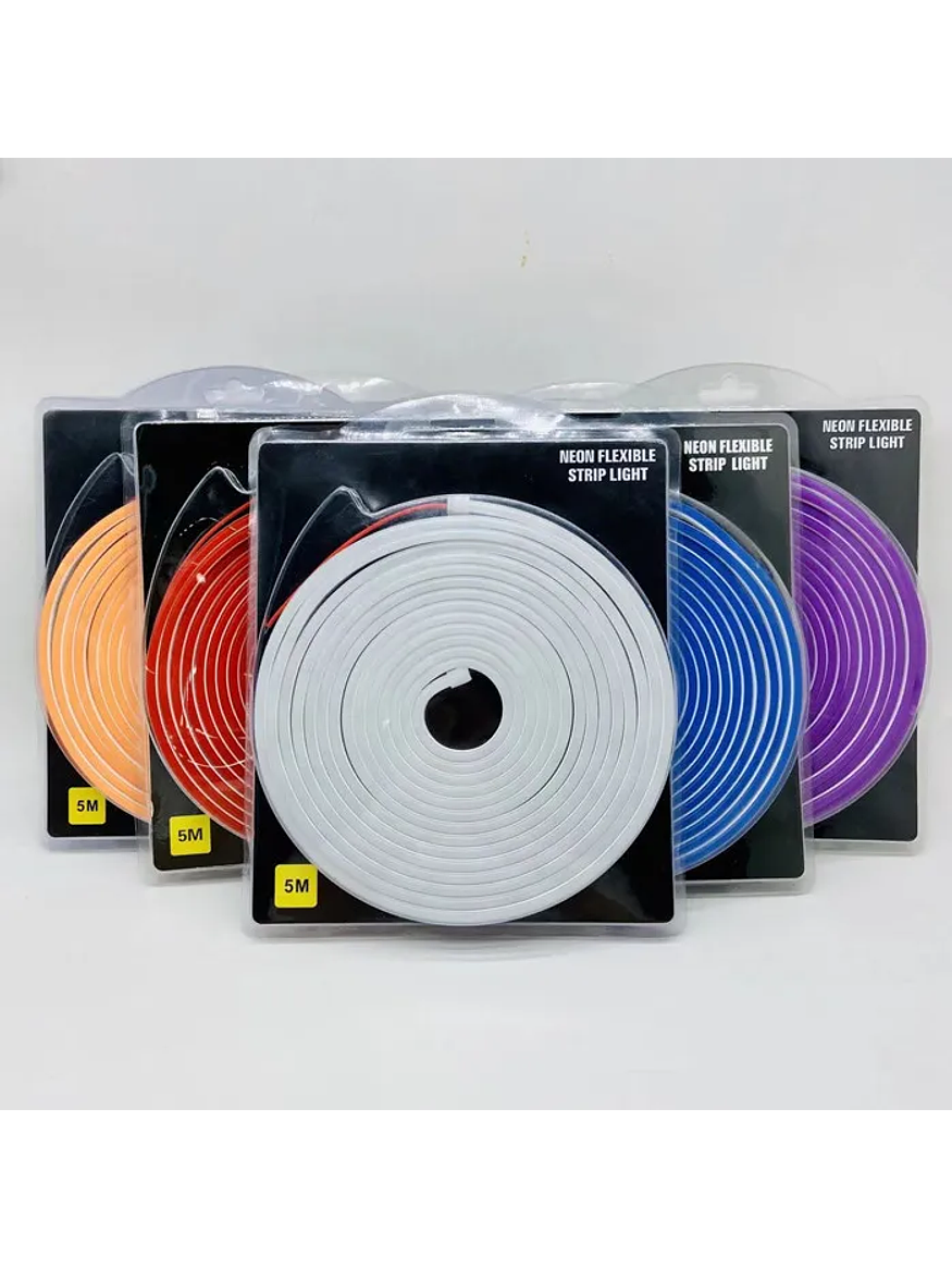 Cinta Led Neón Rojo PVC 6*12mm 5mts 12v 14w/mt IP66 7