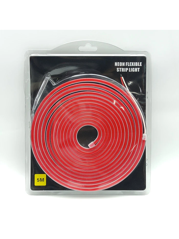 Cinta Led Neón Rojo PVC 6*12mm 5mts 12v 14w/mt IP66 8
