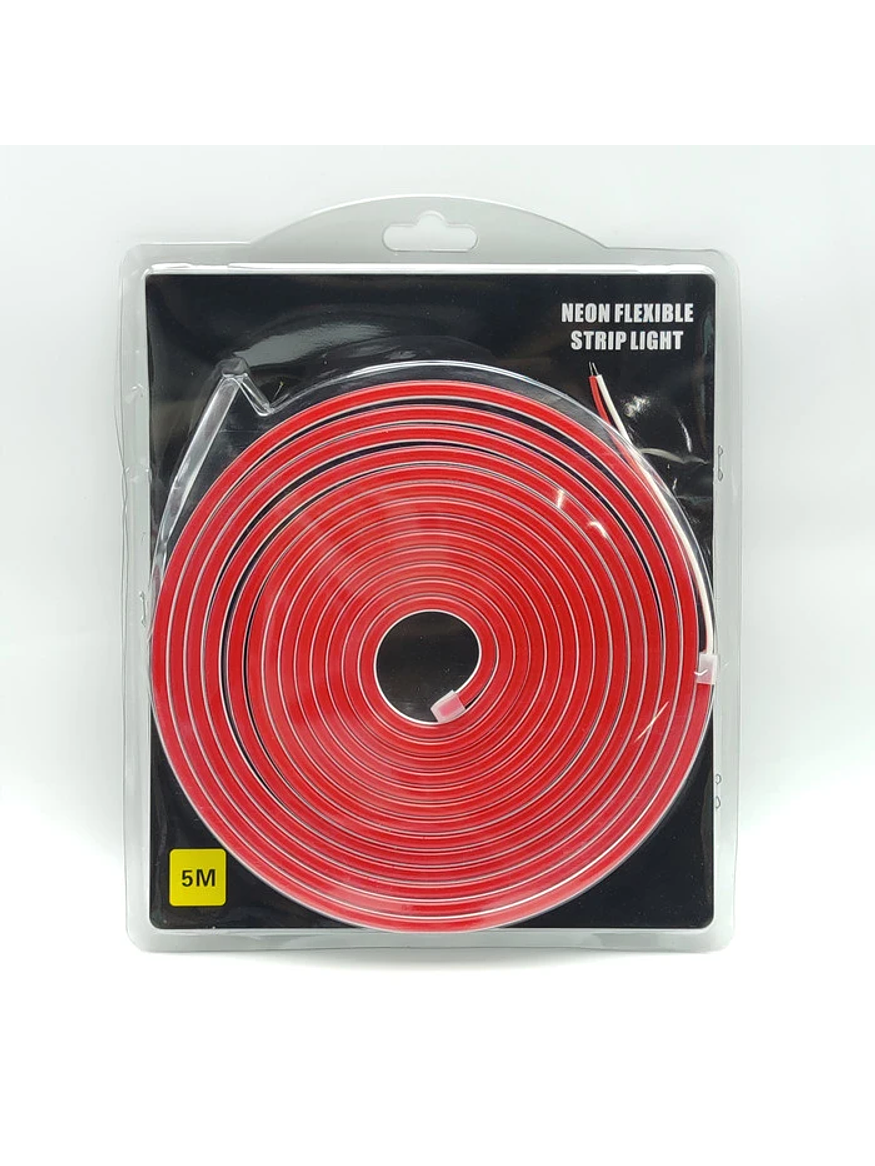 Cinta Led Neón Rojo PVC 6*12mm 5mts 12v 14w/mt IP66 8