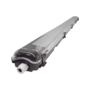 Pack 12 Unidades – Estanco para 2 Tubos LED T8 120cm IP65 con Reflector Metálico