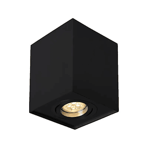 Aplique Techo Cuadrado Negro 1xGU10 IP20