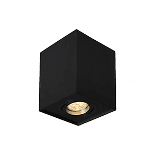 Aplique Techo Cuadrado Negro 1xGU10 IP20