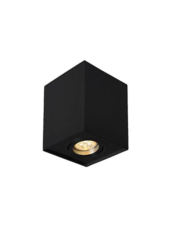 Aplique Techo Cuadrado Negro 1xGU10 IP20 2