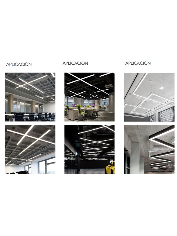 Colgante Lineal 40W Luz Cálida 120cm Carcasa Negro  4