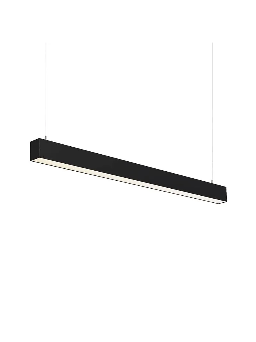 Colgante Lineal LED 40W 120cm Luz Cálida 3000K Negro 1