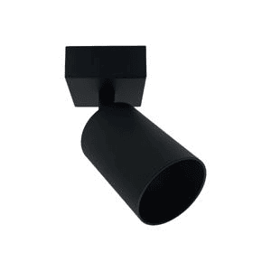 Pack Aplique Simple Cielo/Muro Negro GU10 + 1 Ampolleta