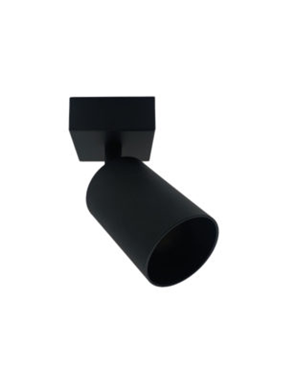 Pack Aplique Simple Cielo/Muro Negro GU10 + 1 Ampolleta 2