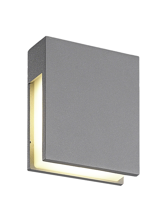 Aplique LED Exterior DELTA 4,8W 218lm 3000K IP54 Plata 1
