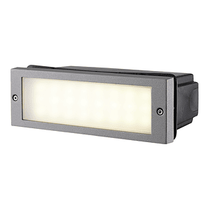 Aplique Muro embutido LED 4W Luz Cálida IP54 Gris Claro