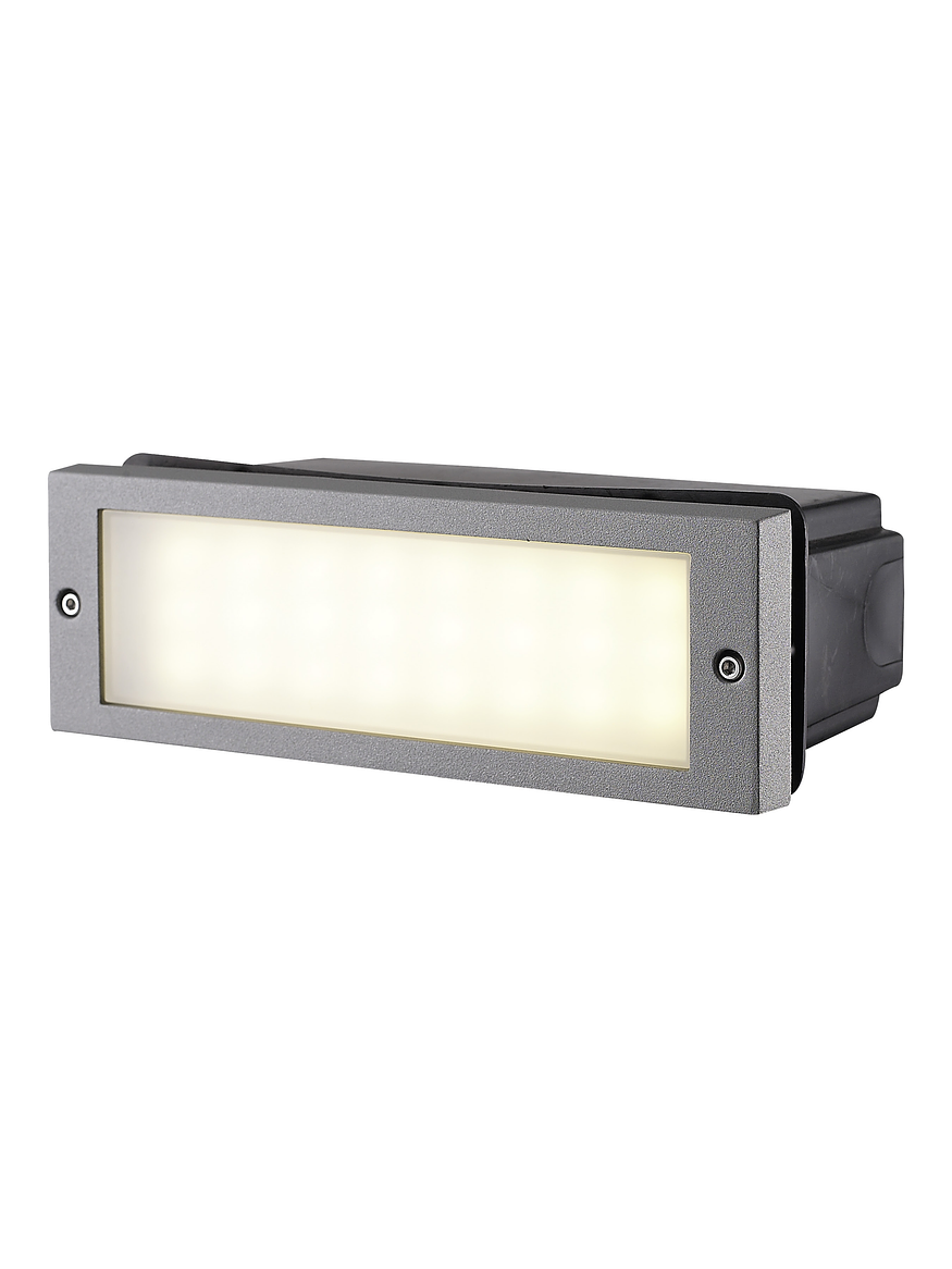 Aplique Muro embutido LED 4W Luz Cálida IP54 Gris Claro 1