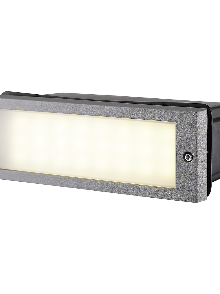 Aplique Muro embutido LED 4W Luz Cálida IP54 Gris Claro 1