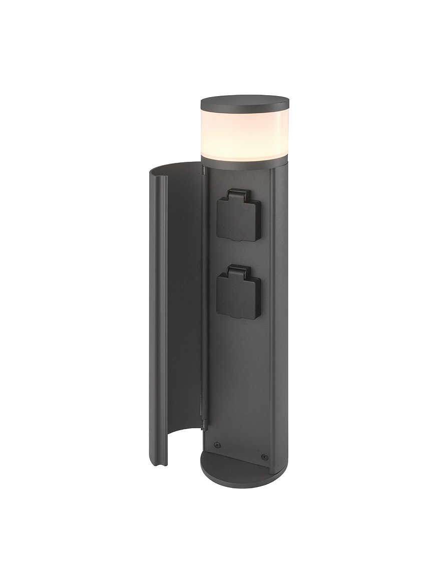 Bollard LED 3W 3000K IP54  c/2 Enchufes 1