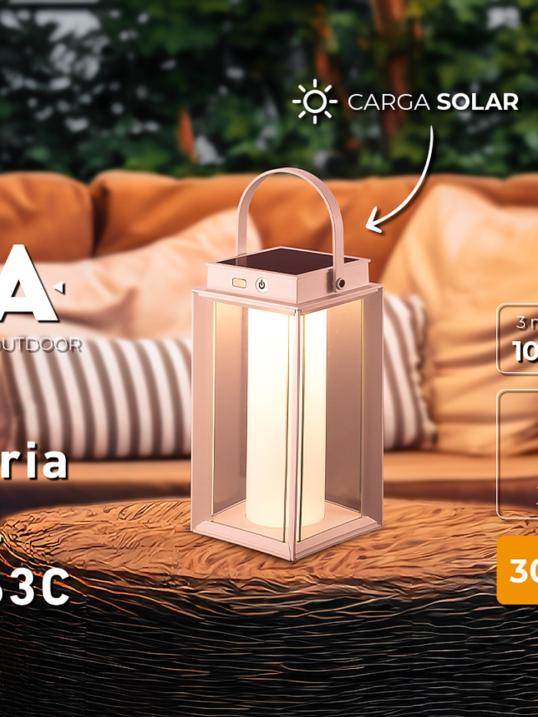 Luminaria ALPH ROBLAN Portátil 15SMD 3000K Blanca con Batería 3