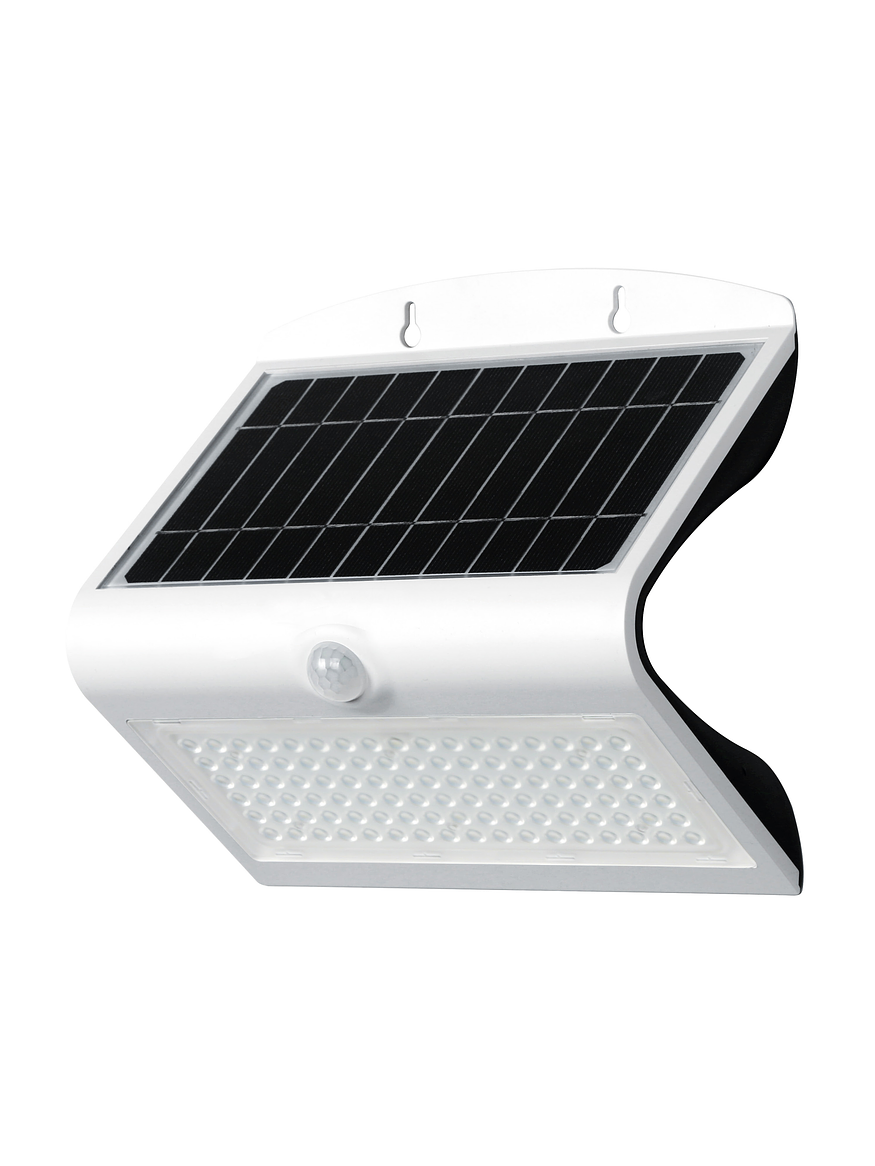 Aplique Solar LED Roblan 7W con Sensor IP65 Exterior – Blanco/Negro 1