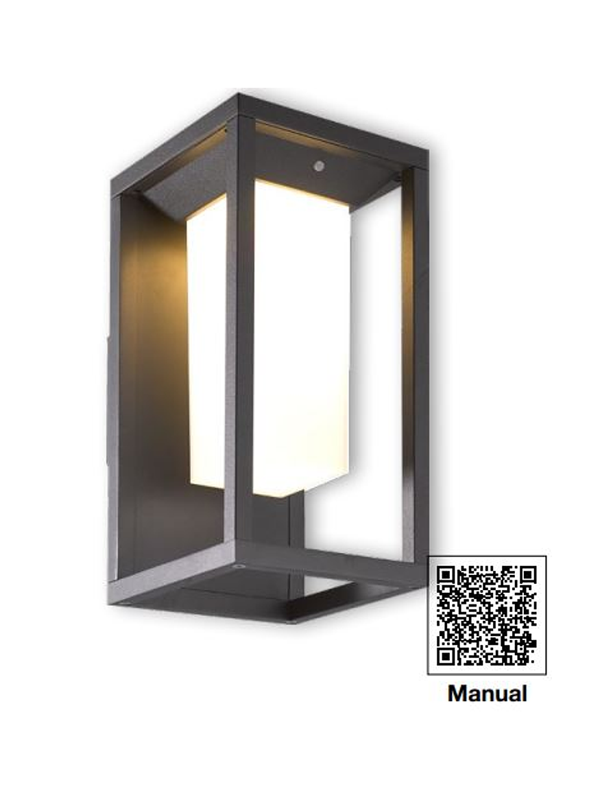 Aplique Solar Roblan Alba 2,2W Luz Cálida IP54 Gris Oscuro 2