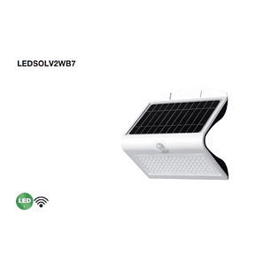 Aplique Solar Led 7W Con Sensor blanco negro IP65