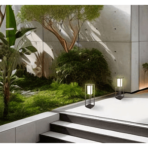 Bollard Solar de Piso ROBLAN ALBA 2.2W Luz Cálida IP54 Gris Oscuro