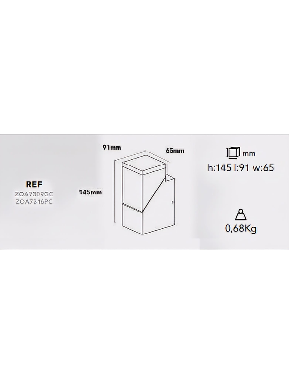 Aplique LED Exterior 1-Foco 8W Luz Cálida IP54 Gris Oscuro 5