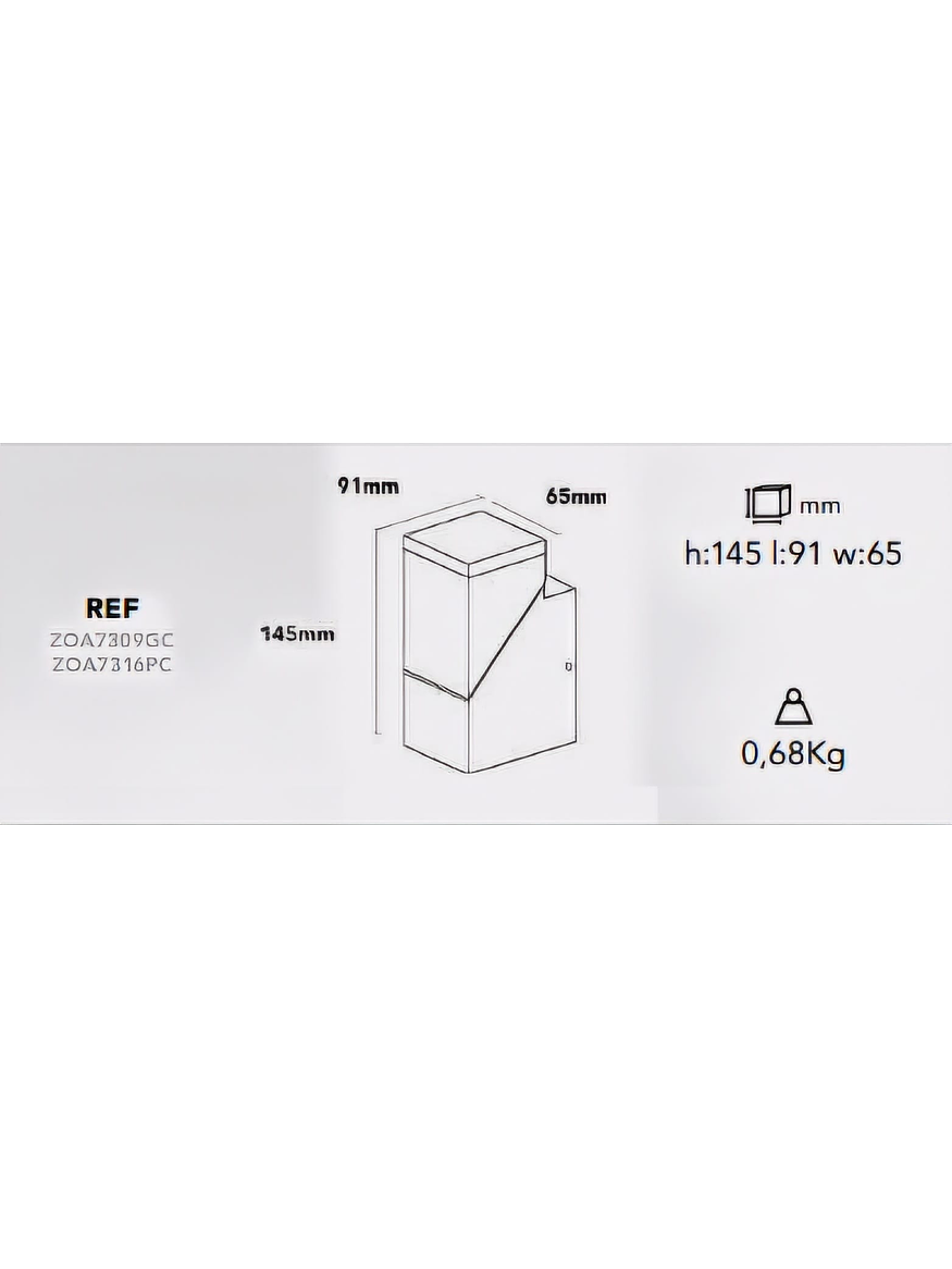 Aplique LED Exterior 1-Foco 8W Luz Cálida IP54 Gris Oscuro 5