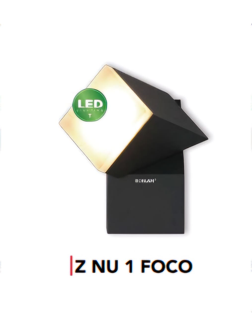 Aplique LED Exterior 1-Foco 8W Luz Cálida IP54 Gris Oscuro 7