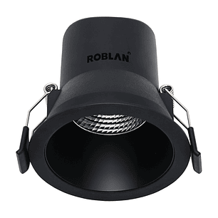 Downlight 6W TRIAC DIM 480Lm 3000K Aro Negro