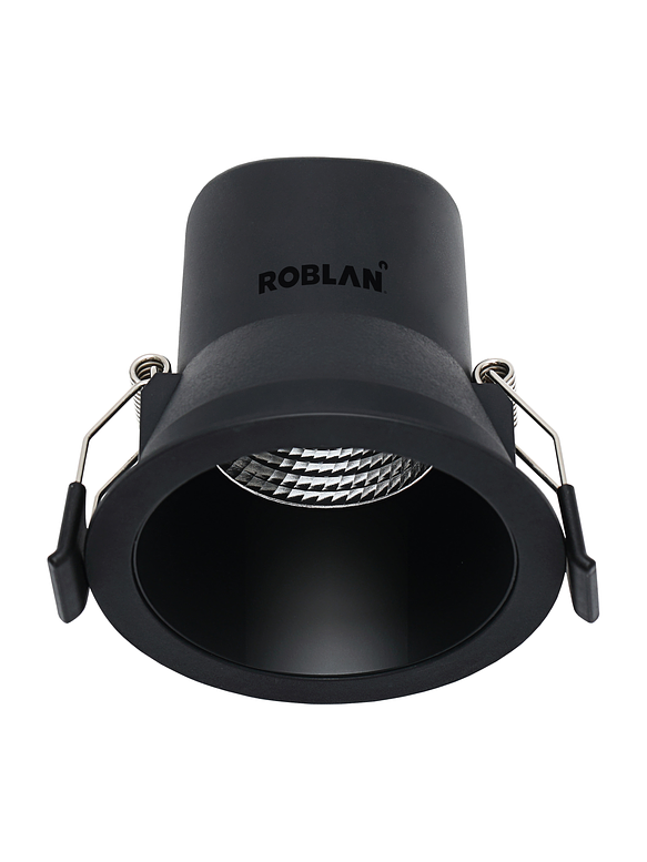 Downlight LED Roblan 6W Luz Cálida TRIAC Dim Aro Negro 1
