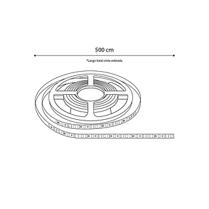Cinta LED 9,6W SMD 2835 Neutra 5 Metros IP54 12V 