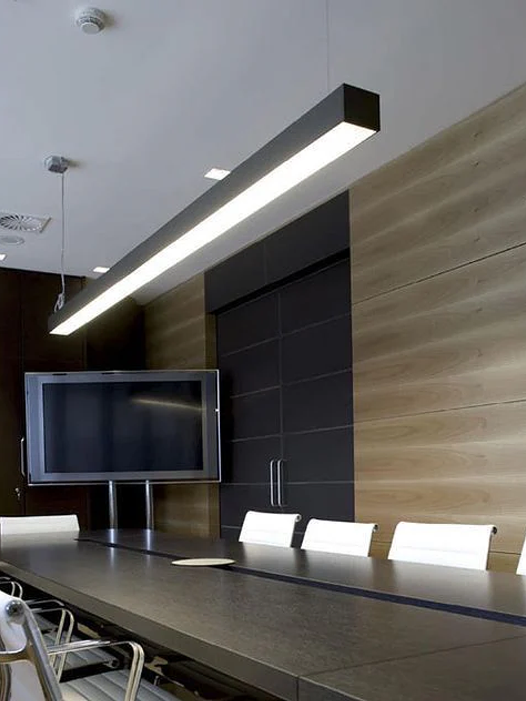 Luminaria Lineal Colgante LED 36W 3000K Cálido 45x60x1200mm Carcasa Gris 2