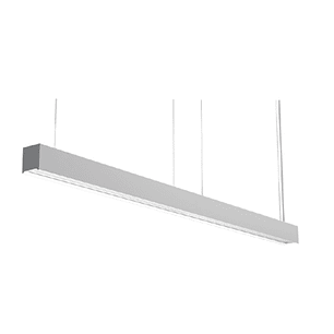 Luminaria Lineal Colgante LED 36W 4300K Neutro45x60x1200mm Carcasa Gris