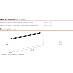 Aplique TOURO Pared LED 10W CCT Dimmeable Blanco