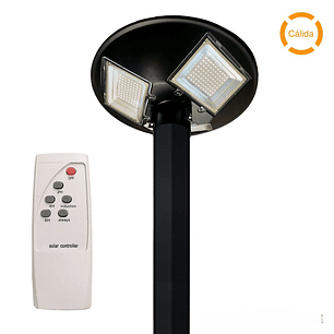 Alumbrado Publico Pagoda SOLAR 150W Luz Cálida C/Remoto IP65