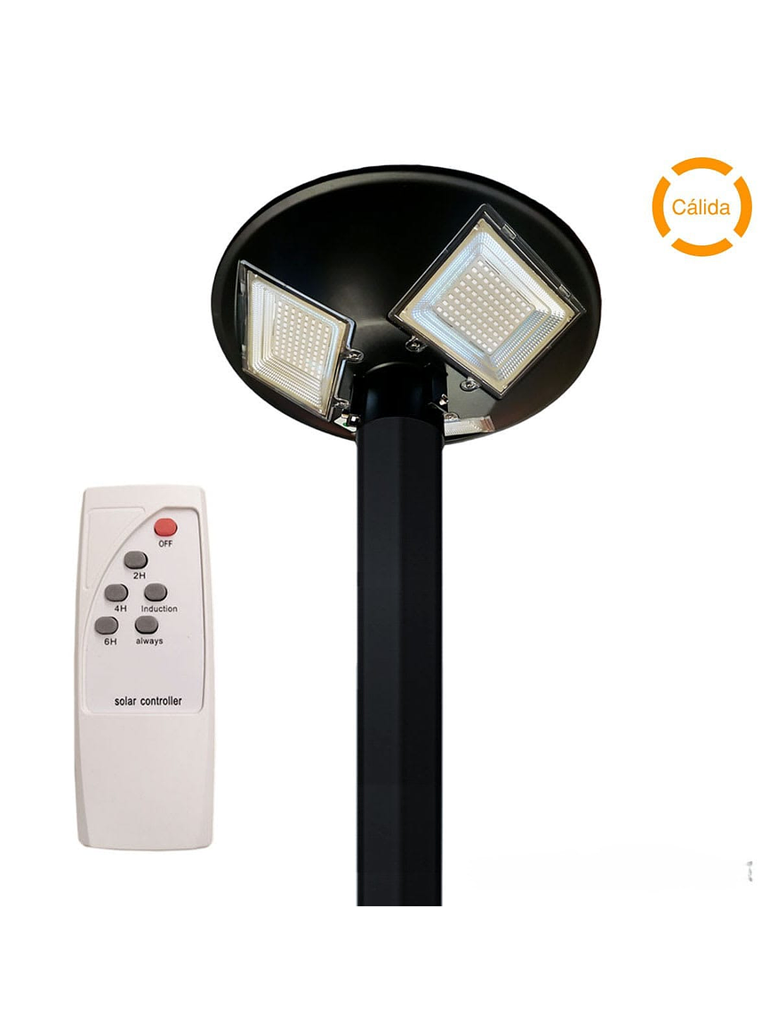 Alumbrado Público Solar Pagoda 150W Luz Cálida IP65 con Control 3