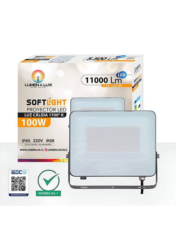 Proyector LED DS1 100W 1700K Ámbar SOFTLIGHT IP65 1