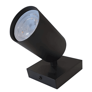 Foco Sobrepuesto Simple Cielo/ Muro Nazca GU10 Negro 