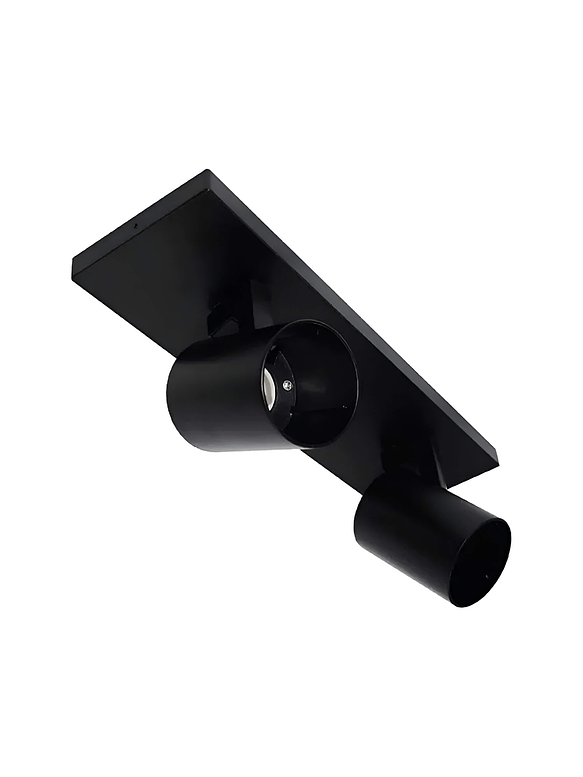 Foco sobrepuesto doble GU10 IP20 Negro 3