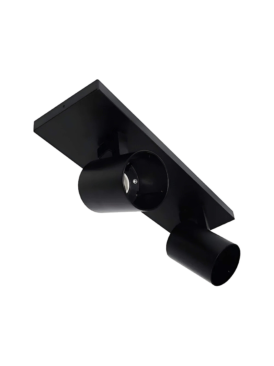 Aplique Sobrepuesto Doble GU10 Negro Cielo y Muro 4