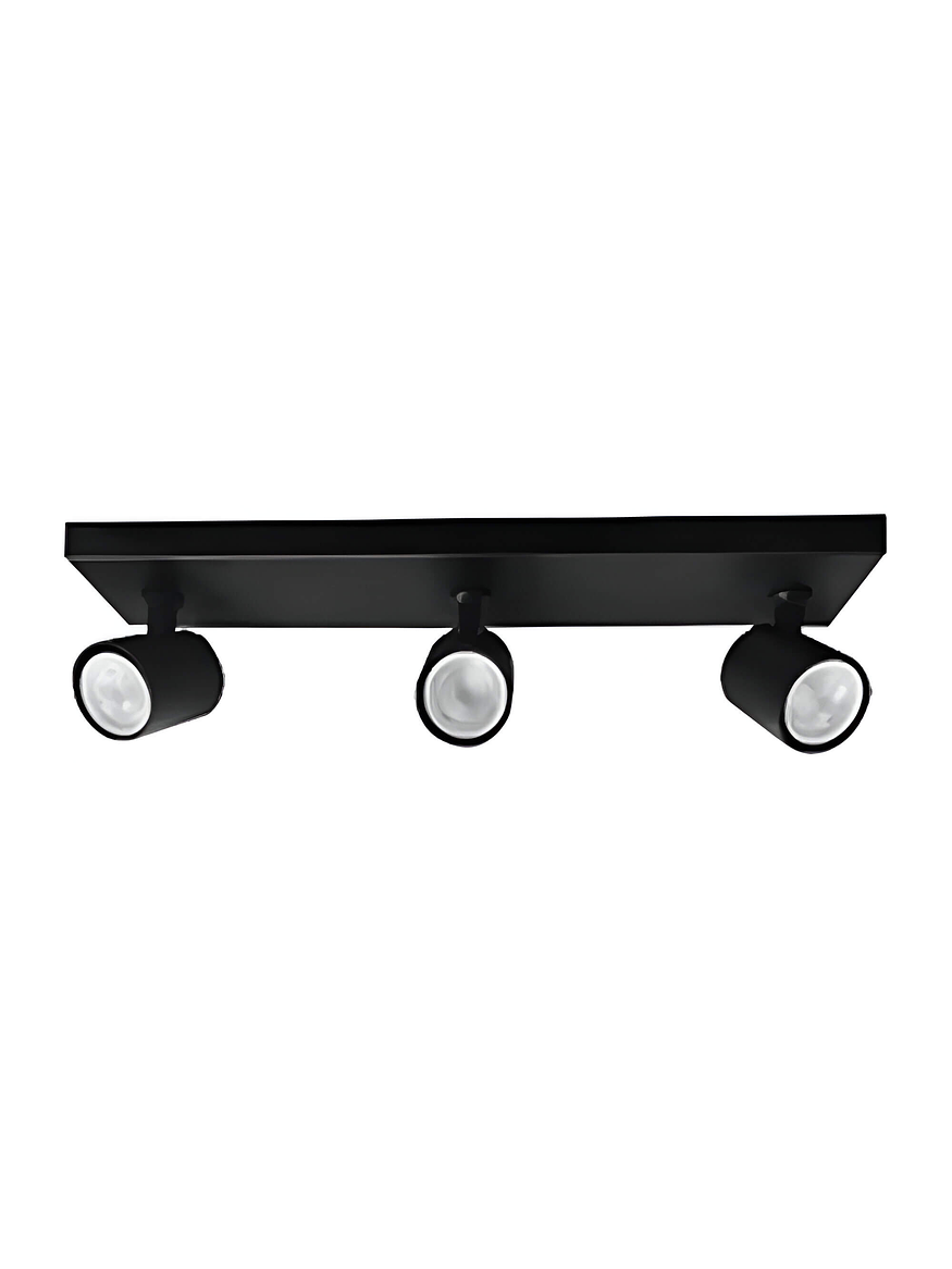 Aplique Sobrepuesto Triple GU10 Negro Cielo y Muro 1