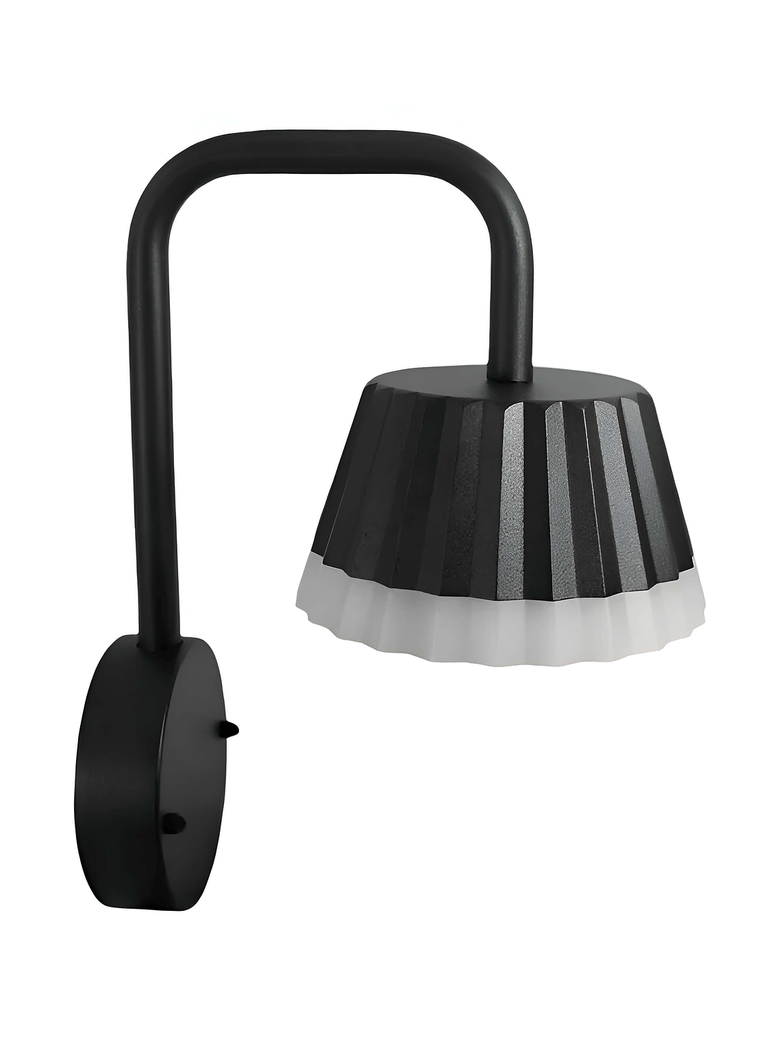 Aplique muro negro LED 10W 3000K IP54 Ø15cm 1