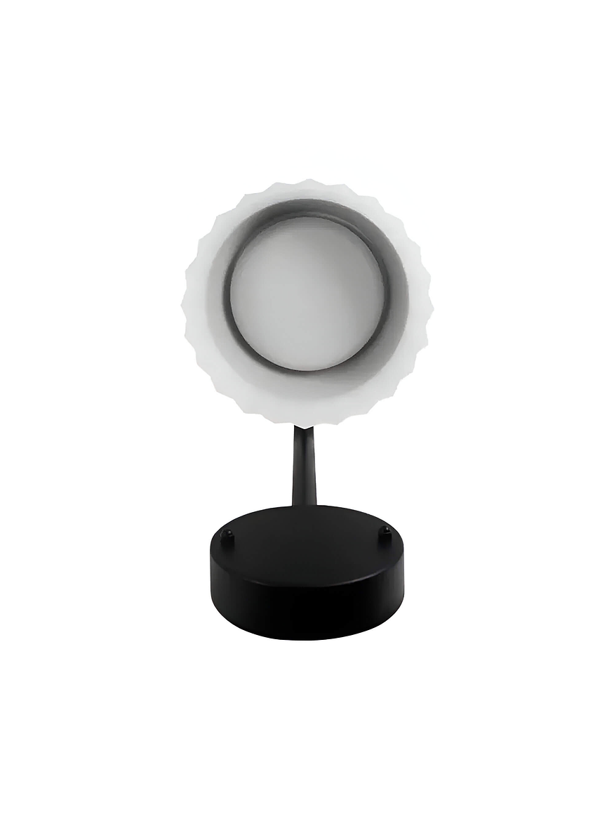 Aplique muro negro LED 10W 3000K IP54 Ø15cm 3