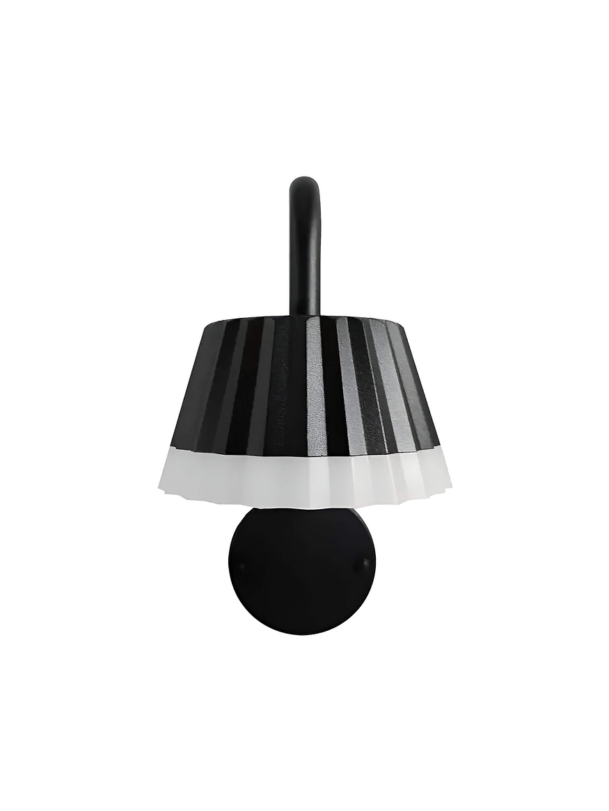 Aplique muro negro LED 10W 3000K IP54 Ø15cm 4