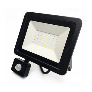 Proyector LED POLUX 50W con Sensor IP66 Luz Fría
