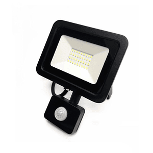 Proyector LED POLUX 30W con Sensor IP66 Luz Fría