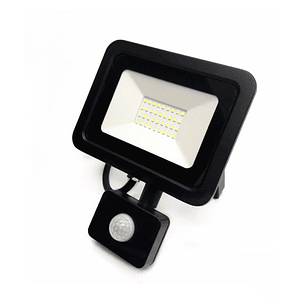 Proyector LED POLUX 30W con Sensor IP66 Luz Fría