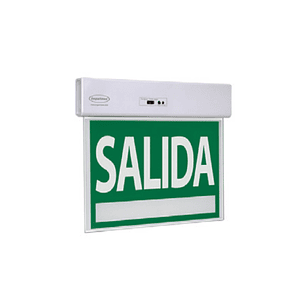 Letrero de Salida Doble Cara LED Segurimax con Luz Fría 240V IP20